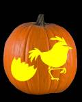 Chicken and the Egg Pumpkin Carving Pattern Preview