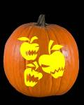 Crabby Apples Pumpkin Carving Pattern Preview