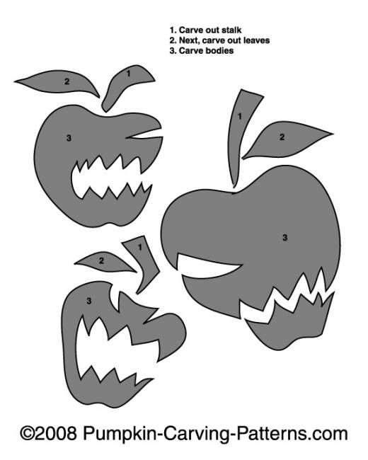 Crabby Apples Pumpkin Carving Pattern