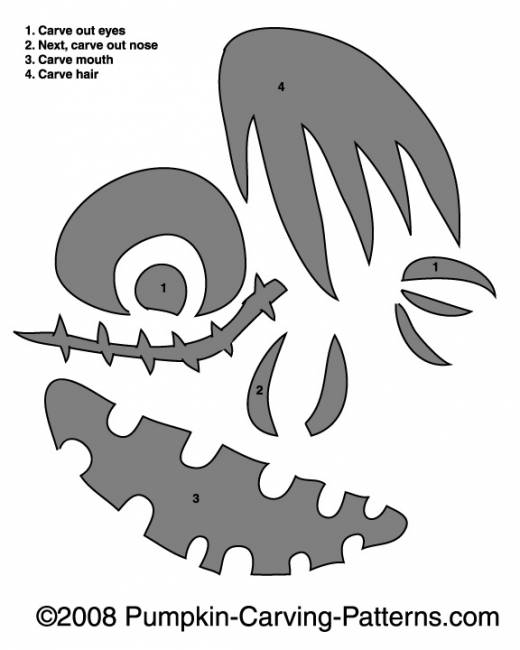 Creepy Igor Pumpkin Carving Pattern