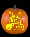 Doomsday Robot Pumpkin Carving Pattern Preview