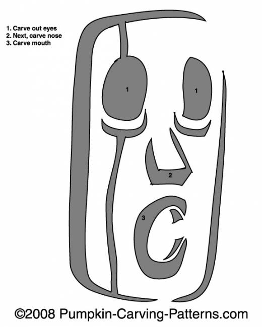 Easter Island Head Pumpkin Carving Pattern