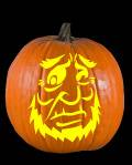 Frightened Frank Pumpkin Carving Pattern Preview