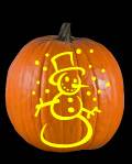 Frosty the Snowman Pumpkin Carving Pattern Preview