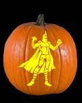 Ghostly Knight Pumpkin Carving Pattern Preview