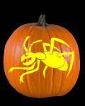 Giant Ant Pumpkin Carving Pattern Preview