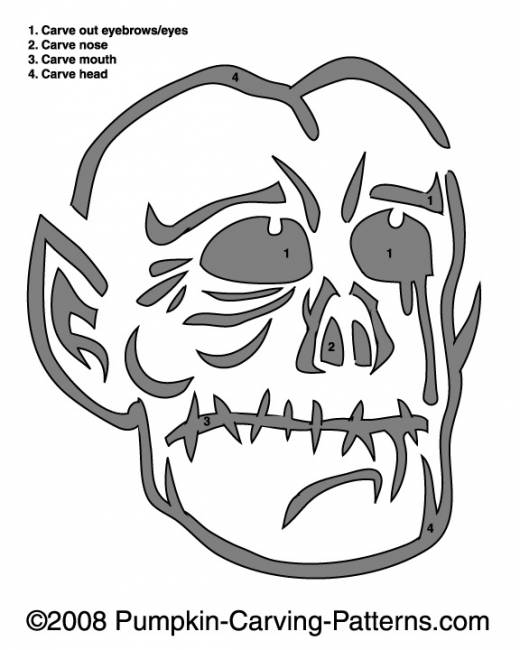 Goblin Pumpkin Carving Pattern