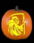Grim Reaper Pumpkin Carving Pattern Preview