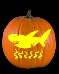 Killer Shark Pumpkin Carving Pattern Preview