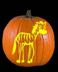 Lazy Zebra Pumpkin Carving Pattern Preview