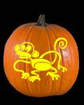 Morris the Monkey Pumpkin Carving Pattern Preview