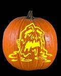 Oozing Monster Pumpkin Carving Pattern Preview
