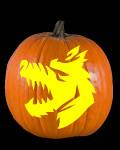 Rabid Werewolf Pumpkin Carving Pattern Preview