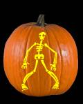 Scary Skeleton Pumpkin Carving Pattern Preview