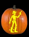 Wild Bill Hickok Pumpkin Carving Pattern Preview