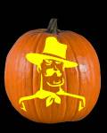 Wyatt Earp Pumpkin Carving Pattern Preview